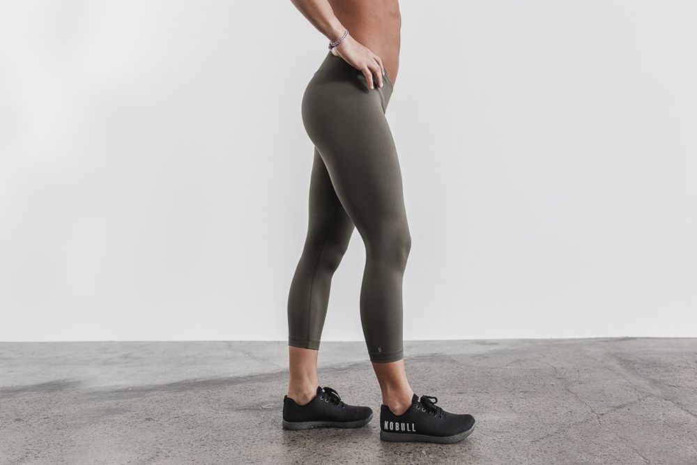 Leggings NOBULL Femme Vert - NOBULL Crop,France (5480-VWUJO)